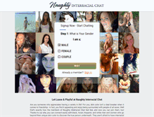 Tablet Screenshot of naughtyinterracialchat.com